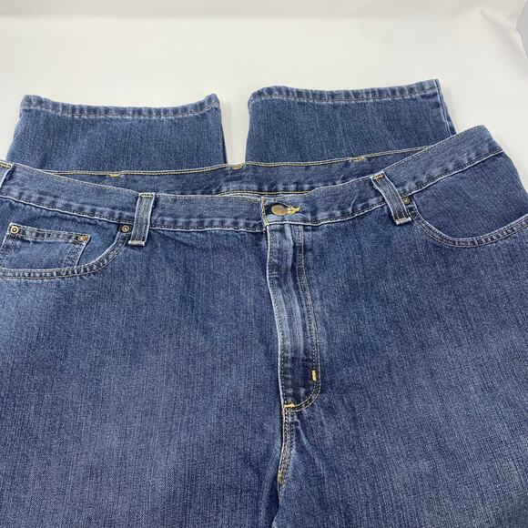 Carhartt Men's 42x30 Blue Medium Wash Relaxed Fit Jeans - Picture 2 of 6